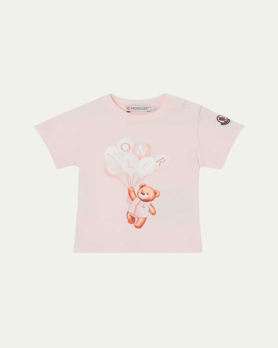 Girl's Bear with Balloons Graphic T-Shirt, Size 0
